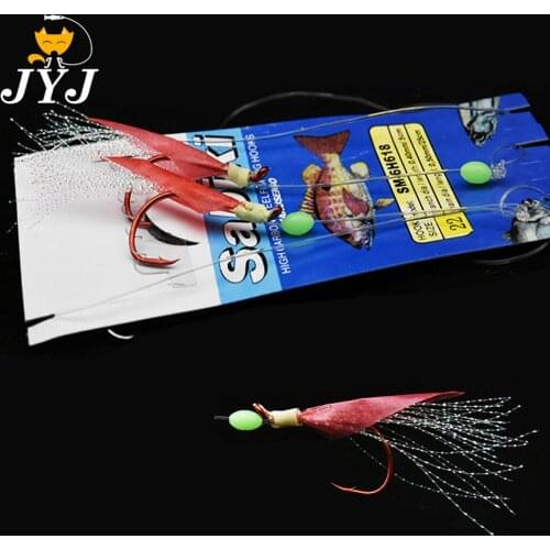 20 packs size hook 22 big size fishing sabiki rigging hooks for big fishing rattle vertical jig hooks