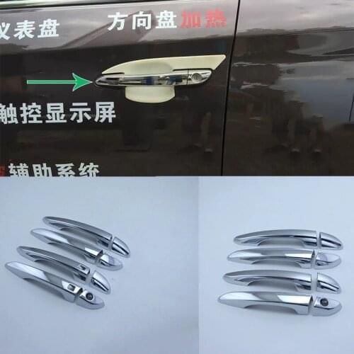 Car Accessories Exterior ABS Chrome Normal Smart Hole Car Door Handles Cover Trim For Hyundai Tucson 2015 Car-styling