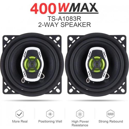 2pcs 4 Inch 400W 10cm 2 Way Car Coaxial Auto Audio Music Stereo Full Range Frequency Hifi Speakers Non-destructive Installation
