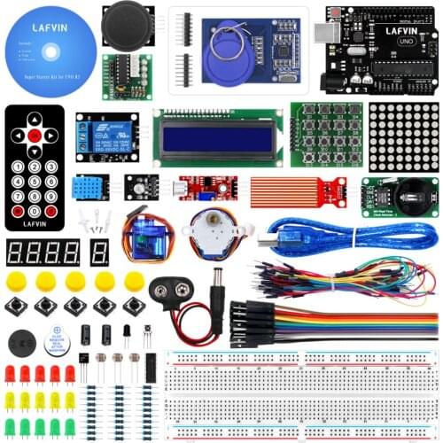 LAFVIN Basic Starter Kit/Learning Kit include UNO R3 Board,LCD1602 IIC with Tutorial for Arduino