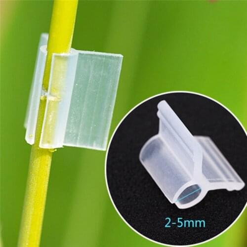 White Horticultural Grafting Clip For 2 5mm Round Tube Stake Garden Retaining Clip For Greenhouse Frame Pipe