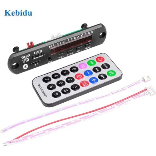 Wireless Bluetooth 5.0 MP3 WMA Decoder Board 12V Car Audio USB TF FM Radio Module Recording MP3 Player With Remote Control