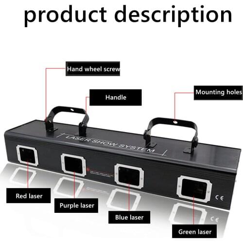 Four Lens Strong RGBY Laser Show System Stage Disco Party christmas decoration Laser lights DMX DJ equipment project
