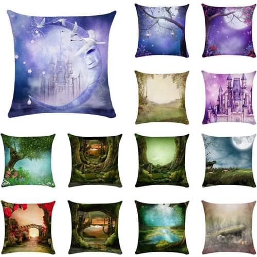 Forest Tree Decorative Cushion Cover Pillow Pillowcase Polyester 45*45 Throw Pillows Home Decor Pillowcover TP113