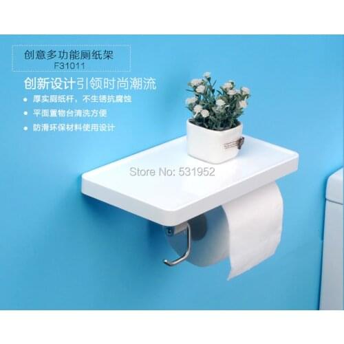 Free shipping multifunction bathroom paper phone holder with hook bathroom smarkphone towel rack toilet paper holder tissue box