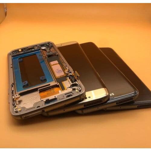 NO Burn-Shadow 5.5 Super AMOLED LCD Display For Samsung Galaxy S7 edge G935 G935F G935FD LCDs Screen Digitizer Touch Frame