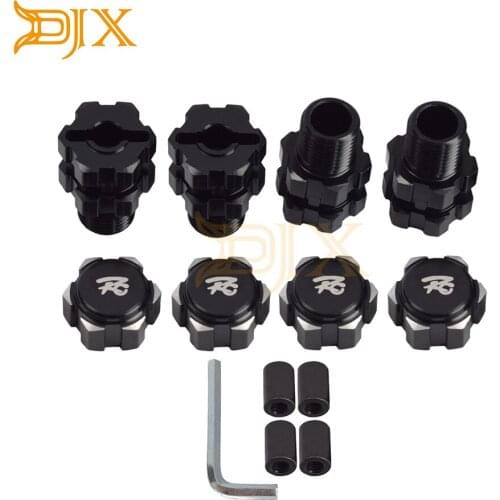 DJX Aluminum 17MM Hex Wheel Adapters With 10MM Extension for 1/10 TRAXXAS SUMMIT E-Revo RC Car