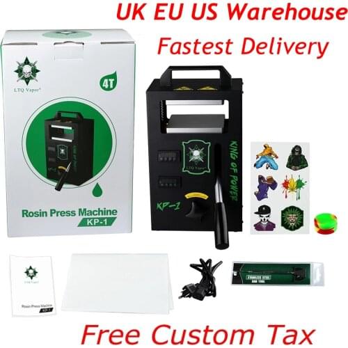 Hydraulic Rosin Press Heat Machine 4 tons dual heated plates US EU UK warehouse Portable Oil Wax Extracting rosin heating Tool