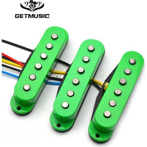 Single Coil Ceramic magnet Staggered Top Pickup Electric Guitar Pickup Neck/Middle/Bridge 50/50/52mm for Guitar Multi Colour