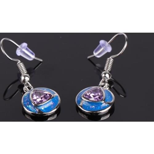 Classic Women Eardrop Fashion Cute Lady Triangle Circle Earring Wedding Party Jewelry Earrings For Girl Friend Best Gift