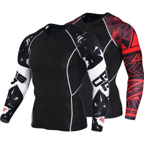 Compression Shirts Men Gym T-shirt Fitness Sport Shirt Men Running TShirt Dry Fit Long Sleeve Bodybuilding T-Shirts Rashguard