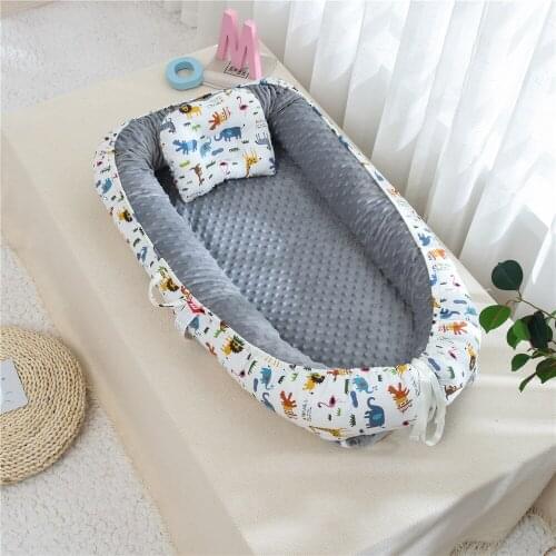 Toddler Babynest Bed Crib for Travel Cotton Newborn Nursery Baby Cribs Infant Bedding with Pillow YHM052