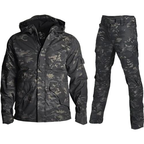 Military Uniform Combat Shirt Pants Men Army Camouflage Winter WaterProof Jacket Warm Clothes Tactical Hunting Clothing Female