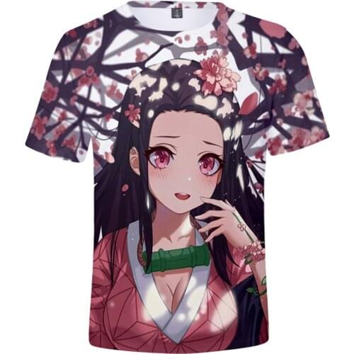 Summer 3D Demon Slayer T Shirt Harajuku Streetwear 3D T Shirt Kids Harajuku Short Sleeve Men/Women T Shirt Childrens Tshirts