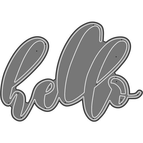 HELLO Word Metal Cutting Dies Scrapbooking Handmade Card Make Shape Stencil Craft Mold Model Decor