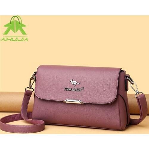 Fashion Simplicity Womens Shoulder Bags High Quality Pu Leather Solid Color Handbag 2021 New Luxury Design Women Messenger Bag