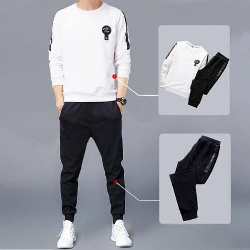 2021 Autumn Tracksuits Mens Set Round collar Hoodie + Pants Suit Fashion Sweatshirt Sportswear Set Casual Mens Sweat Suit