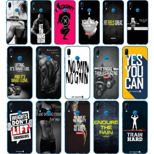 140D Loving Bodybuilding Gym Fitness design Soft Silicone Cover for Huawei P9 P10 P20 P30 Lite mate 10 20 PRO lite p smart 2019