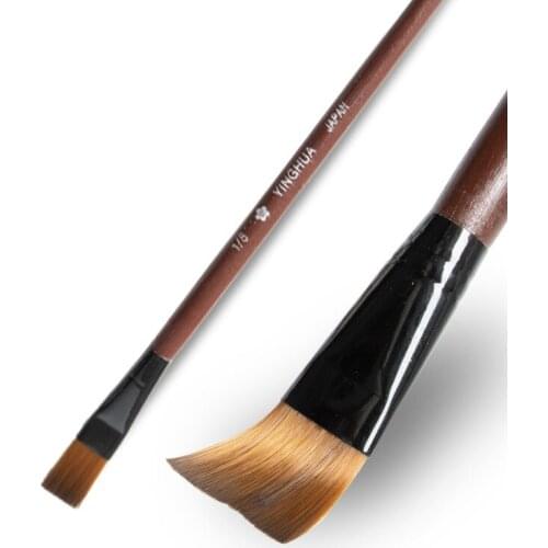 Nylon Flat Brush Gouache/ Painting/ Freehand Brush Gundam Model Coloring Tool Hand Painting Tools 6Pcs/Set