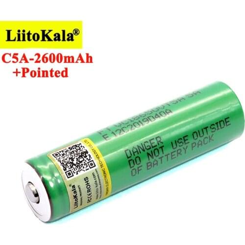 Liitokala New C5A 2600mAh 3.7V 18650 Lithium Battery 20A 30A Discharge 18650VTC5 batteries+Pointed