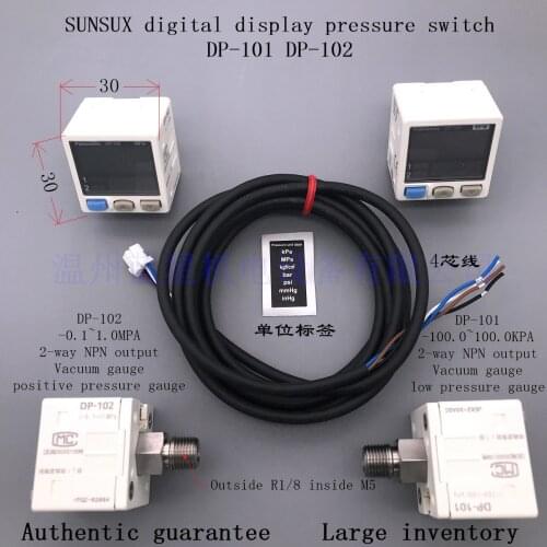 Brand new original digital display vacuum gas pressure gauge sensor DP101 DP102A 011 012 DP101-E-P