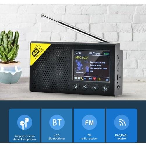 Mini Dab Radio Portable Digital Bluetooth Radio DAB/DAB+ And FM Receiver Multifunctional Rechargeable Lightweight Home Radio