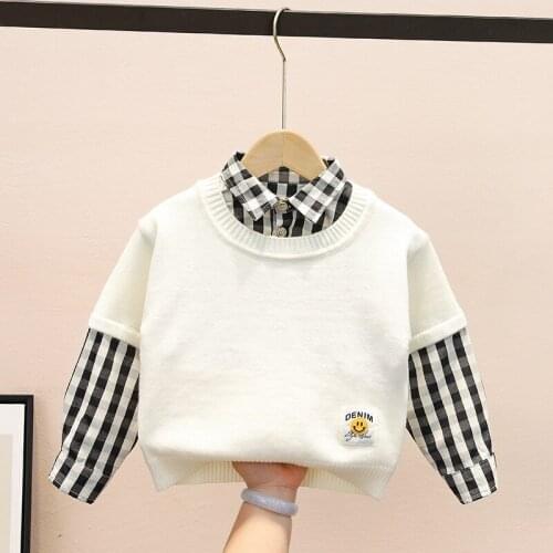 Lapel Spring Autumn Tops Boys Sweater Jacket Coat Kids Overcoat Outwear Teenager Children Clothes School Gift High Quality