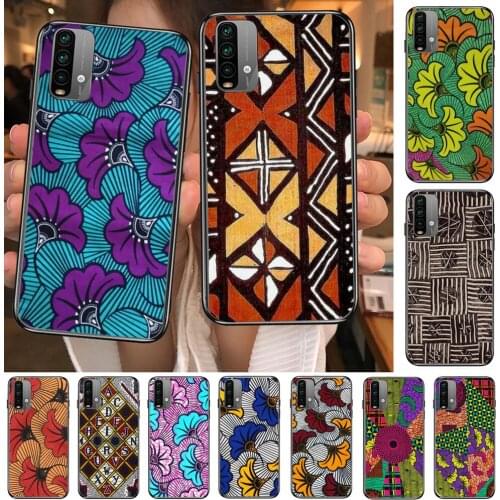 African style fabric print Phone Case For XiaoMi Redmi 11 lite 9C 8A 7A Pro 10T 5G Anime Cover Mi 10 Ultra Poco M3 X3 NFC 8 SE c