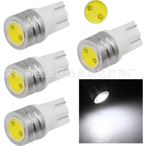 T10 1W High Power Ledw5w Car Door Lamp Reading Lamp Width Indicator Instrument Lamp License Plate Lamp Car Accessories