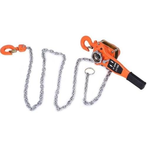 0.75T Heavy Duty Lifting Chain Block Hoist Alloy Steel Adjustable Ratchet Manual Lever Pulley Hoist 3m Lifting Height