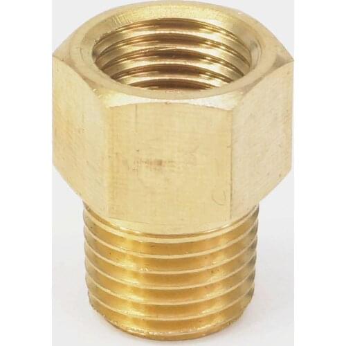1/4" NPT Male x 1/4" BSPP Female Brass Pipe Fitting Connector Adapter For Pressure Gauge Air Gas Fuel Water