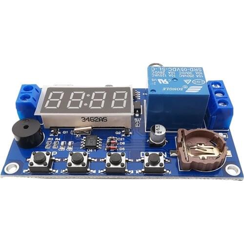 1Pcs DC 5V Real Time Timing Delay Timer Relay Modules Switch Control Clock Synchronization Time Delay 24H Timing 5 Time Periods