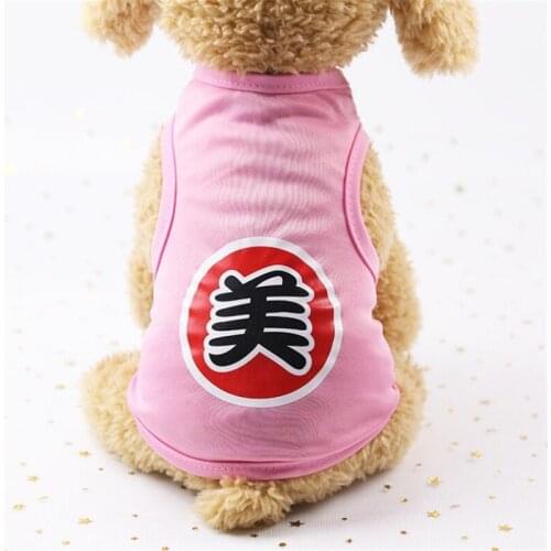 1Pcs cheap puppy clothes summer cartoon style pet dog cat shirt cute Yorkshire Terrier T-shirt breathable pet vest trend