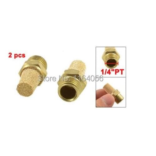 10pcs Sintered Bronze Pneumatic Air Exhaust Silencer Muffler 1/4"