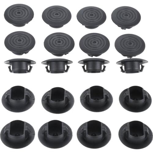 20Pcs Black Auto Plastic clips For TOYOTA Corolla side skirt trim clips Camry door clip Vios fender drainage hole cover 10 20 50