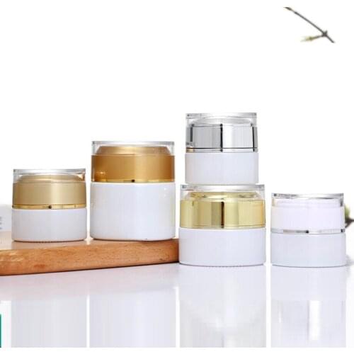 50G frosted glass cream jar with silver cap lotion emulsion foundation moisturizer day night cream skin care packing