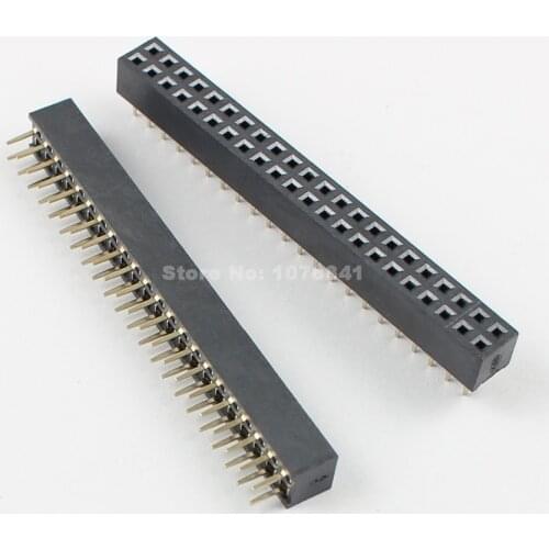50 Pcs Per Lot 2mm 2.0mm Pitch 2x22 Pin 44 Pin Female Double Row Straight Pin Header Strip