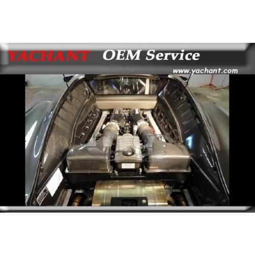 Car-Styling Auto Accessories Full Carbon Fiber Engine Bay 4Pcs Fit For 2004-2009 F430 Engine Bay Kit Panels Replacement