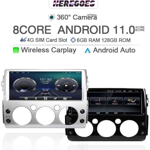 Carplay 12.3inch 2 Din Android 10.0 Car Radio For Toyota FJ Cruiser 2007 - 2017 Navigation GPS 6G+128GB 4G LTE 2din Stereo Audio