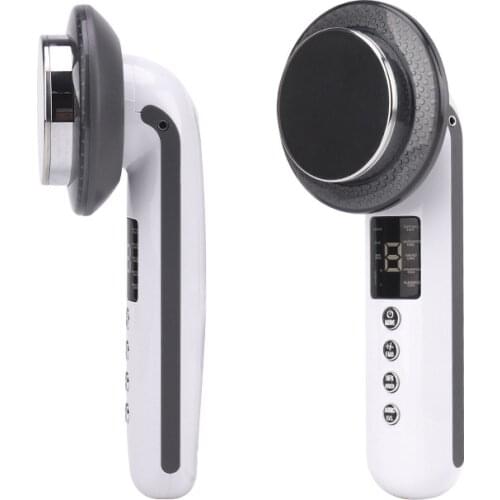 Three in one household hair removal device hand held micro electric ultrasonic slimming instrument with EMS color light