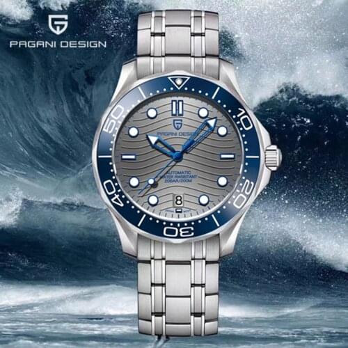 2021 New PAGANI DESIGN Top Luxury Waterproof 007 Mens Automatic Watches Stainless Steel Japan NH35A Mechanical Men Wrist Watch