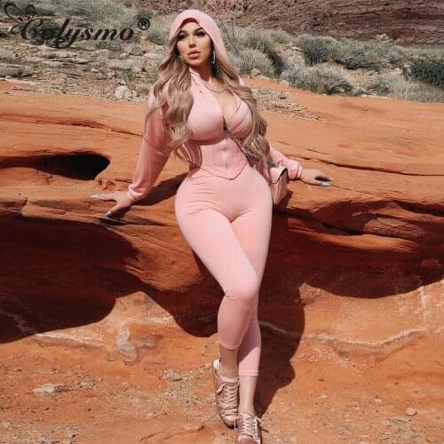 Colysmo Autumn Tracksuit Sexy Zipper up Hoodie Slim Fit Pants Joggers Women Set Fashion Sweatpants 2 Piece Casual Suit 2020 New
