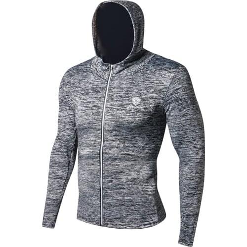 Men Sportwear Fitness Running Basketball Sweatshirts Long Sleeves Sport Zipper Hoodie Jackets High Quality