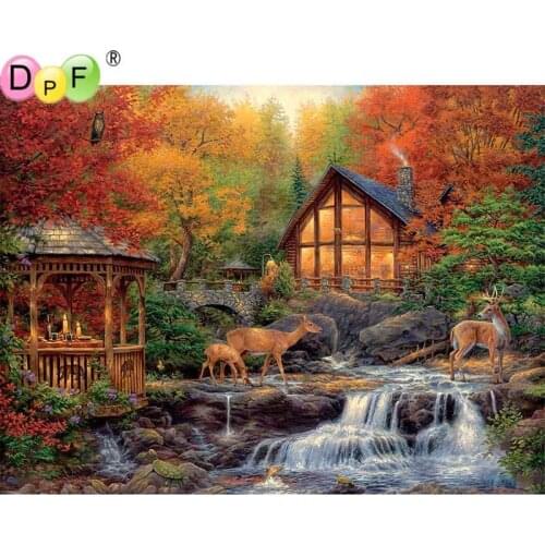 DPF Full Drill Square Diamond DIY Diamond Painting" animals in forest"Diamond Embroidery Cross Stitch Rhinestone Mosaic Painting