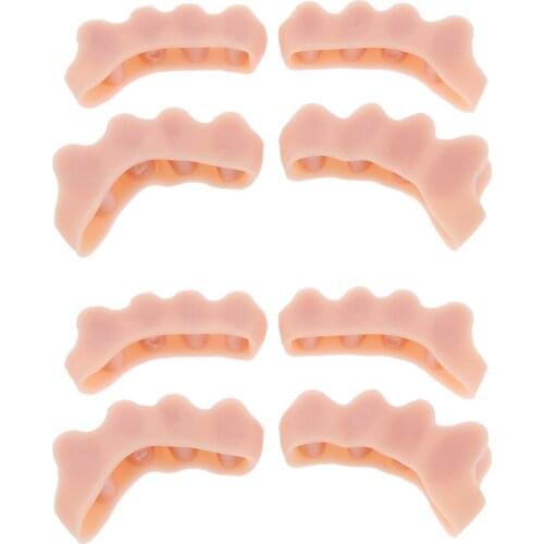 8 PCS Gel Toe Straighteners Correctors Spacers for Overlapping Toe