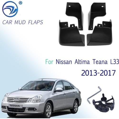 Set Molded Car Mud Flaps For 2013 2014 2015 2016 2017 Nissan Altima Teana L33 Sedan Splash Guards Mud Flap Mudguards Fender