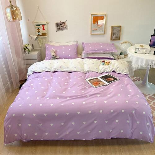 Papa&Mima Print Bedding Set Bed Linen (Pillowcase Sheet Duvet Cover) Single Double Queen King Size