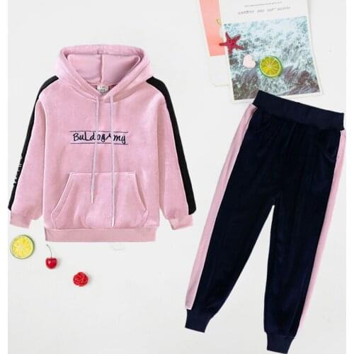 Children Clothing 2021 Summer Autumn Toddler Girls Clothes Hooded 2Pcs Outfit Suit Kids Clothes Tracksuit For Girls Clothes Sets
