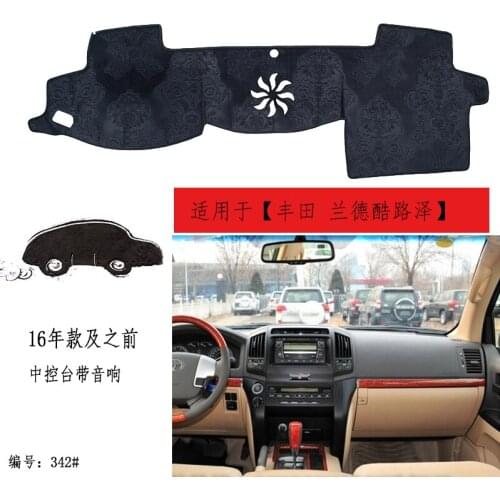 TOMMIA For Toyota Land Cruiser Dashboard Pad Cover Dash Mat Anti-Sun Velvet Instrument