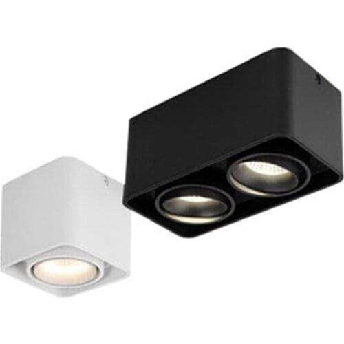 Square Surface Mounted COB Downlights 7W 12W 14W 28W LED Ceiling Lamp Spot Lights AC220-240V indoor lighting